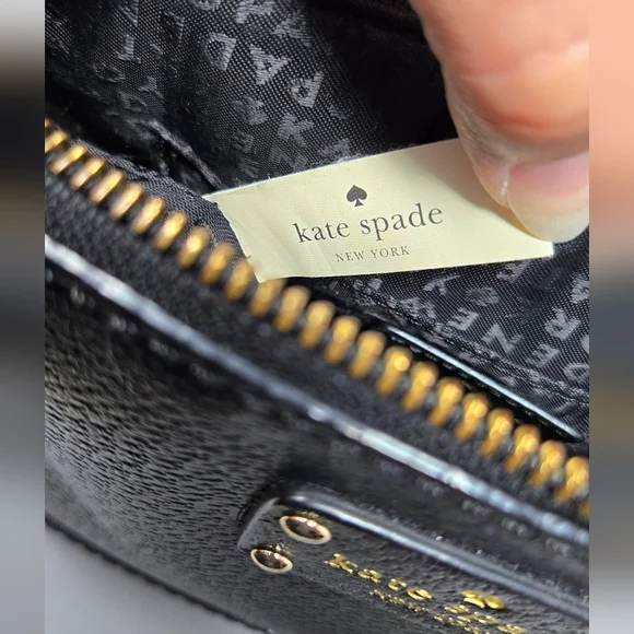 Kate Spade Bay Street Hanna Black Leather Crossbody Purse - Picture 9 of 14